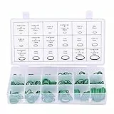 270 Stück Klimaanlagen-Dichtung, Verschiedene Auto-Klimaanlagen-Kompressor-O-Ring-Dichtungs-Dichtungs-Set Gummi-Unterlegscheiben-Dichtungen (Grün) Klimakompressoren und Kupplungen