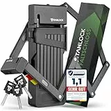 TITANLOCK Fahrradschloss Faltschloss Diebstahlsicher [Das Original] Schnelle + Leichte Montage Rostfrei Sicherheitsstufe 10/10