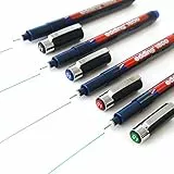 Edding 1800 Profipen Pigment Liner Zeichenstift, 0,1 mm, 4er-Set: Schwarz, Blau, Rot, und Grü n