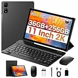 MAXLEGEN Tablet 11 Zoll Cellular, 36GB RAM+256GB ROM/1TB TF, 4G LTE Dual SIM+5G WLAN, 2GHz Octa-Core Android 14 Tablets mit 9580mAh Akku, 13MP, GPS, GMS, Tablet mit Tastatur/Stift/Maus/Hülle