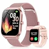 Smartwatch Damen mit Telefonfunktion, 1.85'' Zoll HD Fitnessuhr, Smart Watch 200+Sportmodi Fitness Tracker mit Herzfrequenz/Spo2/Schrittzähler/Schlafmonitor, IP68 Wasserdicht Sportuhr für iOS Android