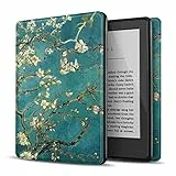 TNP Hülle für Kindle 10. Generation 2019 J9G29R, Schutzhülle Case für Amazon Kindle eReader 6-Zoll, mit Auto Einschlafen/Aufwachen Funktion, Ultradünne Cover für eBook Reader, Mandelblüten