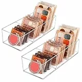 JessLab Schubladen Organizer, Acryl Make-up Organizer Kosmetik Aufbewahrung Schmuck Display für Schreibtisch Kleiderschrank Badezimmer Waschtisch Arbeitsplatte Transparent (3+3 Compartment)