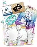 99FLIPS Knieschoner Kinder Schoner Inliner Kinder - Inliner Schoner Set - Protektoren - Knie und Ellenbogenschützer - Größe XS Magic Silver - Knieschützer Skateboard, Scooter, Rollschuhe