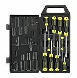 Stanley Cushiongrip Schraubendrehersatz 10-teilig, SL3/5/6.5/6.5/8; PZ0/1/2/2/3, magnetische Spitze, 2-65-014
