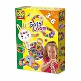SES Creative - Soft Loom Armbänder - Bastelset für Kinder - Loom bänder Set - Armbänder selber Machen - Mit Praktisches Holz-Strickpüppchen - Ab 3 Jahre