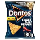 Doritos Sweet Chili Pepper - Tortilla Nachos mit süßem Chili-Geschmack - Herzhafter Snack zum Knabbern aus Mais (10 x 180g) (Verpackungsdesign kann abweichen)