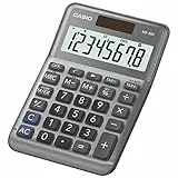 Casio Tischrechner MS-80F, 8-stellig, Steuerberechnung, Quadratwurzel, Aluminiumfront, Vorzeichenwechsel, Solar/Batteriebetrieb