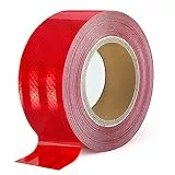 XFXIA Reflektierendes Klebeband Rot 10m x 5cm Wasserdicht Reflektorband Selbstklebend Warnklebeband Sicherheitsband-Conspicuous Warning Tape für Fahrzeuge,Autos,Anhänger,Boote