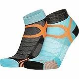 Eightsox Color 3 Edition 2-pack Blau-Schwarz - Atmungsaktive schnelltrocknende Sportsocken, Größe EU 45-47 - Farbe Black