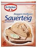 Dr. Oetker getrockneter Roggen-Vollkorn Sauerteig aus Roggenvollkornmehl 20er Packung (20 x 15g) – Brot backen und Pizzateig zubereiten leichtgemacht