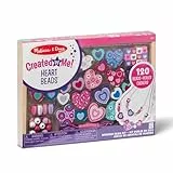 Melissa & Doug Holzperlen Set Süße Herzen | Holzperlen zum Auffädeln | Kinder Modeschmuck Bastelset ab 5 Jahren | Armband Bastelset für Mädchen oder Jungen | Geschenk für Mädchen ab 4 Jahren