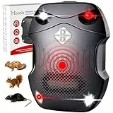 Morole Marderschreck Auto 80㎡ | 3-IN-1 Stromversorgung AA-Batteriebetrieben & Autobatterie & USB | mit Ultraschall & Blitzlicht | Marderabwehr Auto, Haus, Dachboden, Garten