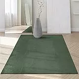 Mia´s Teppiche Rosy - stilvoller 3D Teppich mit Anti-Rutsch-Rücken, flauschig, rutschfest und pflegeleicht, Grün, 140 x 200 cm