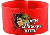 Kleiner Fratz gummielastische Armbinde 10 cm personalisiert mit deinem Wunschtext oder Logo (Farbe rot) (Gr. Senior - 28 cm)