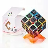 CUBIDI® Zauberwürfel 3x3 - Typ New York | Speed-Cube mit optimierten Dreheigenschaften | Magic Cube für Anfänger und Fortgeschrittene | geeignet zum Speed-Cubing | mit aufgeklebten Carbon-Sticker