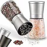 Zolmer® Salz und Pfeffermühle Set 2 Stück – Gewürzmühle Edelstahl, Einstellbares Keramikmahlwerk, 2-teilig, Spülmaschinengeeignet