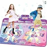 2026 Upgraded Bluetooth Tanzmatte für 2 Kinder, Rechargeable 2-Spieler Interaktiv tanzmatten (4 Upgraded-Modi), Kindertanzmatten mit LED Batterie box, Geburtstag Geschenk für Mädchen/Jungen 3-12, Pink