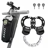 Mezelon® E Scooter Schloss | 3L Wasserdichte Tasche | Handyhalterung für Elektroscooter