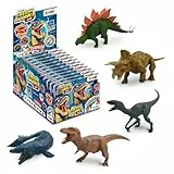 CRAZE Stretchy Animals Dinos Komplette Sammlung - 12x Superdehnbare Dino Figuren, Dinosaurier Spielzeug zum Sammeln mit elastischer Haut und spezieller Füllung