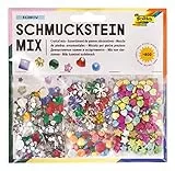folia 12419 - Schmuckstein Mix Rainbow, über 800 verschiedene Schmucksteine, sortiert in verschiedenen Formen und Farben, ideal zum Verzieren und Dekorieren Ihrer Bastelarbeiten