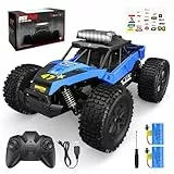 Kizeefun Ferngesteuertes Auto, RC Auto für Kinder mit LED Lichter, 20 km/h Ferngesteuert Offroad Buggy Fernsteue Rung Spielzeugauto, 2 Akku 50 Minuten Lange Laufzeit, Geschenk für Jungen Mädchen