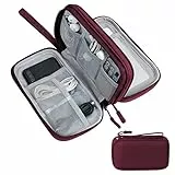 Skycase Kabeltasche Organizer,Elektronikzubehör Tasche,Travel Essentials Tech Pouch Bag,Doppelte Kabel Organzier Tasche für Kabel Powerbank Elektronische Accessoires Kabeltaschen