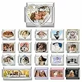 MJARTORIA Personalisiert Italian Charm Bracelet mit Foto Gold Silber 9mm, Individuelles Charms Italian Style Charms für Damen Herren, DIY Abnehmbar Module für Italienische Armbänder Silber Foto
