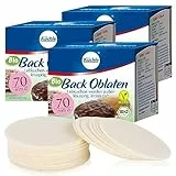 Küchle runde Back Oblaten Bio Vegan 70mm 36g pro Packung 3er Pack Esspapier zum Backen von Makronen & Lebkuchen