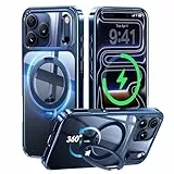CASEKOO Official Blau für iPhone 17 Pro Hülle für MagSafe [360 Drehständer] [Kameraschutz & Militärschutz] Stoßfest Schutzhülle Transparent Handyhülle für iPhone 17 Pro Case 6,3 Zoll