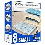 SUOCO Vakuumbeutel für Kleidung – 8er Set S（60×40 cm） (mit Handpumpe), Vakuum Beutel für Aufbewahrung von Kleidung und Bettdecken, ideal für Reisen und platzsparende Lagerung