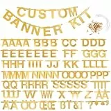 SUNBEAUTY DIY Buchstaben Girlande Gold Buchstabengirlande Alphabet Banner über 100 Letters Party Dekoration Zimmer Deko