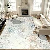 Homcomodar Teppich Wohnzimmer 160x230cm Teppich Beige Moderne Waschbarer Teppiche Schlafzimmer Kurzflor für Kinderzimmer Esszimmer Wohnzimmer