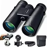 Slokey Fernglas 10x42 - Professionelles und Leistungsstarkes Fernglas mit Großer Reichweite - Leicht und Wasserdicht BAK4- und FMC-Prismen - Ideal für Jagd, Astronomie, Vogelbeobachtung und Camping