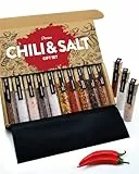 TIMBER TASTE® Chilli Geschenkset Herren - 5 Natursalze & 5 scharfe Chili Gewürze [bis 1.200.000 Scoville] - exklusives Gewürzset Geschenk Mann, Bruder, Schwiegereltern - Geschenke für Männer
