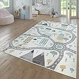 TT Home Teppich Kinderzimmer Kinderzimmerteppich Junge Mädchen Kinderteppich Modern Soft, Farbe:Creme 3, Größe:120x160 cm