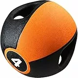 Pure2Improve - Medizinball Mit Griffen 4kg, Trainingsball, Gymnastikball, Professionell Turnhalle Ball