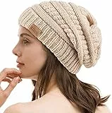 REDESS Slouchy Beanie Mütze für Herren und Damen Winter Warm Chunky Soft Oversized Zopfstrickmütze