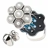 7 magnetische Ersatzklingen für Rossifur Lovcoyo Gisaae Bazivve ElectriBrite Freebird Fellpflegeköpfe (silver7magnetic)