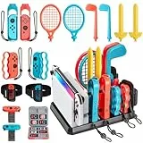 16 In 1 Switch Sport Zubehör Set Bundle, Switch Sport Spiele Zubehör Organizer for Nintendo Switch/Switch OLED Familienparty-Paket Sportspiele