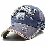 Kuyou Distressed Basecap Snapback Outdoor Baseball Kappe Mütze (Grau)