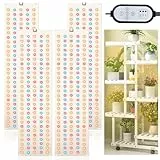 FORMIZON Pflanzenlampe LED Vollspektrum, 135 LEDs Pflanzenleuchte mit 3 Farbmodi 10 Lichtstärken für Zimmerpflanzen, Pflanzenlicht mit 4/8/12H Zeitschaltuhr, 12 Krawatten und 8 Klebeetiketten(4pcs)