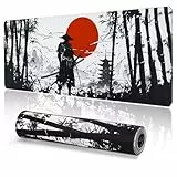 EFISH Japanische Gaming Mauspad XXL 800 x 300 mm Großes Mauspad Vernähte Kanten Wasserdicht Anti-Rutsch für PC, MacBook,Laptop Verbessert Präzision und Geschwindigkei.(B18)