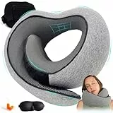 Dreamjoys Neppy Reisekissen Flugzeug, Nackenkissen Reise, Travel Pillow, Kissen Flugzeug, Reisekissen Memory Foam, Schlafkissen Flugzeug, Ideal Für Reisen Mit Flugzeug, Auto, Zug