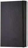 Amazon Basics Classic Notizbuch, A5, blanko, schwarz
