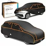 WALSER Hagelschutz Abdeckplane Auto, Auszeichnung Sehr Gut* Hagelschutzplane, TÜV geprüfte* Auto-Abdeckung Perma Protect, Autogarage Vollgarage, Wasserabweisende Abdeckung Größe 7 SUV/Van