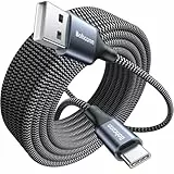 Bohconn USB C Kable 7M, Extra Lang USB C Ladekabel Nylon PS5 Controller Ladekabel USB Typ C Kable für Samsung Galaxy S22/S21/S20,Note 10 9 8,PS5,LG V30 V20 G6 G5,Moto,Huawei P30 Mate30,Sony Xperia XZ