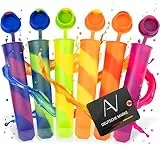 AVANA Wiederverwendbare Eisformen aus Silikon (6 Stück) Eis am Stiel Eiscreme Formen Ice Pop Maker Wassereis Eislutscher BPA Frei - Bunt