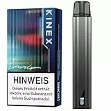 KINEX E Zigarette Starterset Komplett, IM4 Easy Dampfer E Zigarette Pod System, Nachfüllbar, Aufladbar Vape für den Starters, Ohne Liquid Ohne refill (Dunkelgrau)
