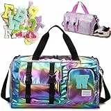 Sporttasche Damen und Herren,Gym Zubehör Tasche mit Schuhfach und Nassfach,Reisetasche Klein,Schwimmtasche,Tasche für Fitnessstudio,26 Stück Chenille-Buchstaben Aufkleber (Schwarz)